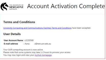 Computer Account Activation For Student .